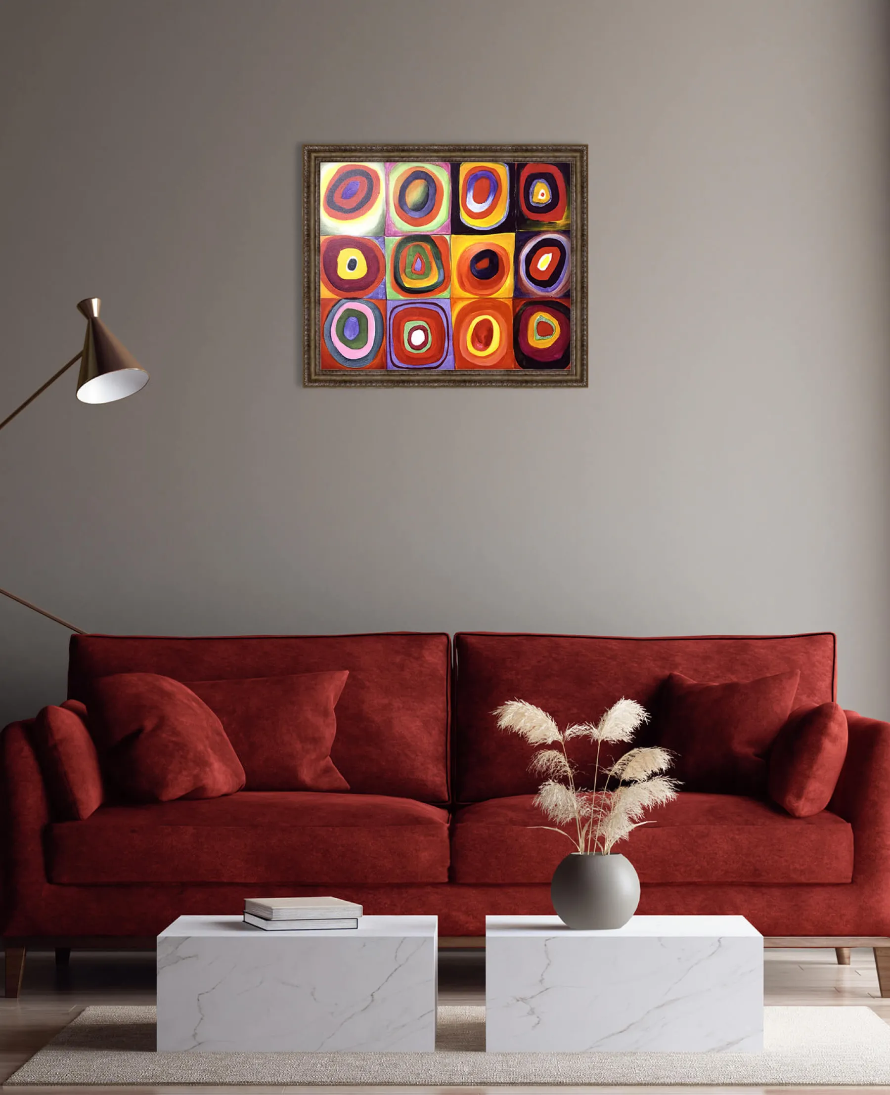 Galerie Mont Color Study, Squares with Concentric Circles - Vassily Kandinsky^ Kandinsky