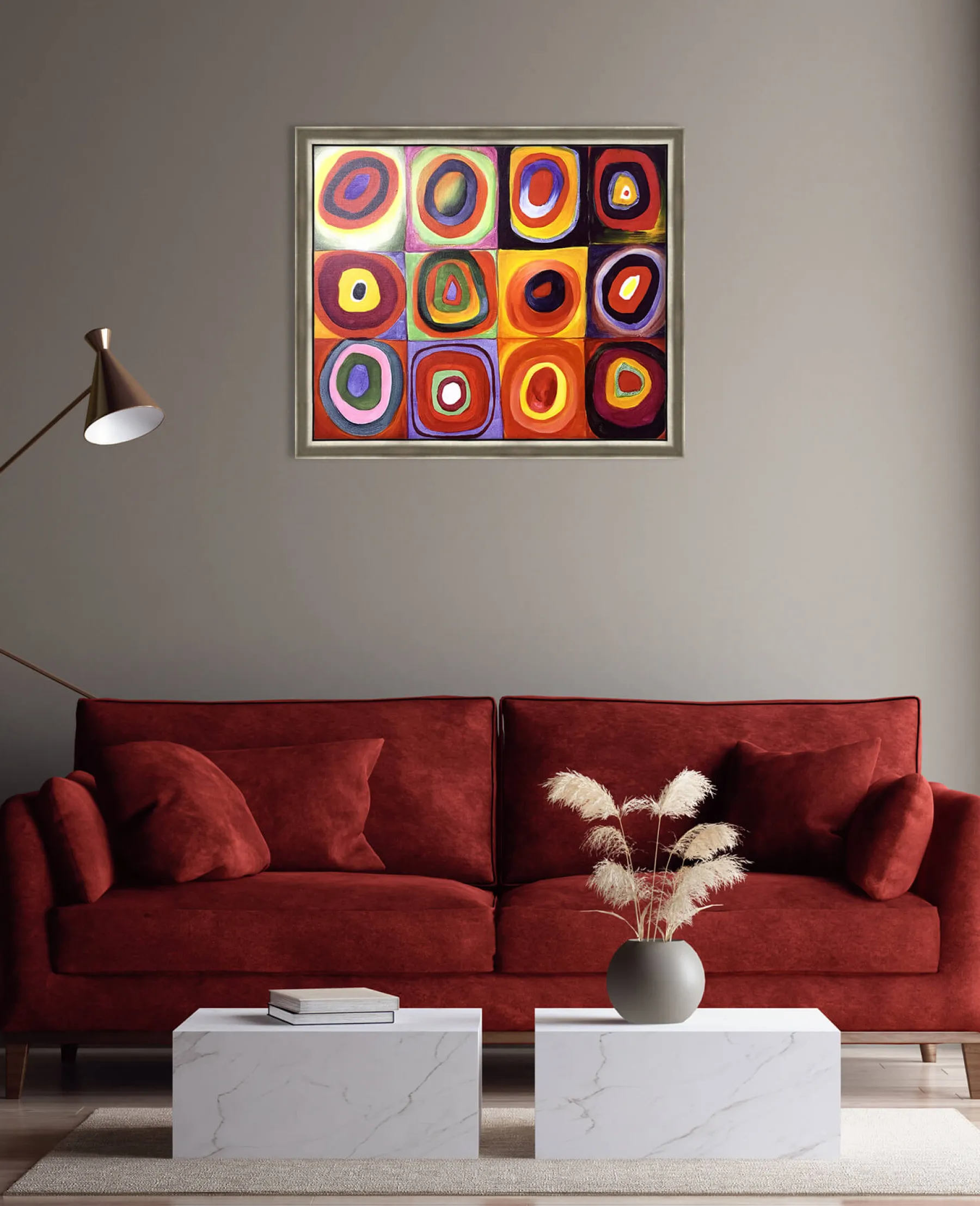 Galerie Mont Color Study, Squares with Concentric Circles - Vassily Kandinsky^ Kandinsky