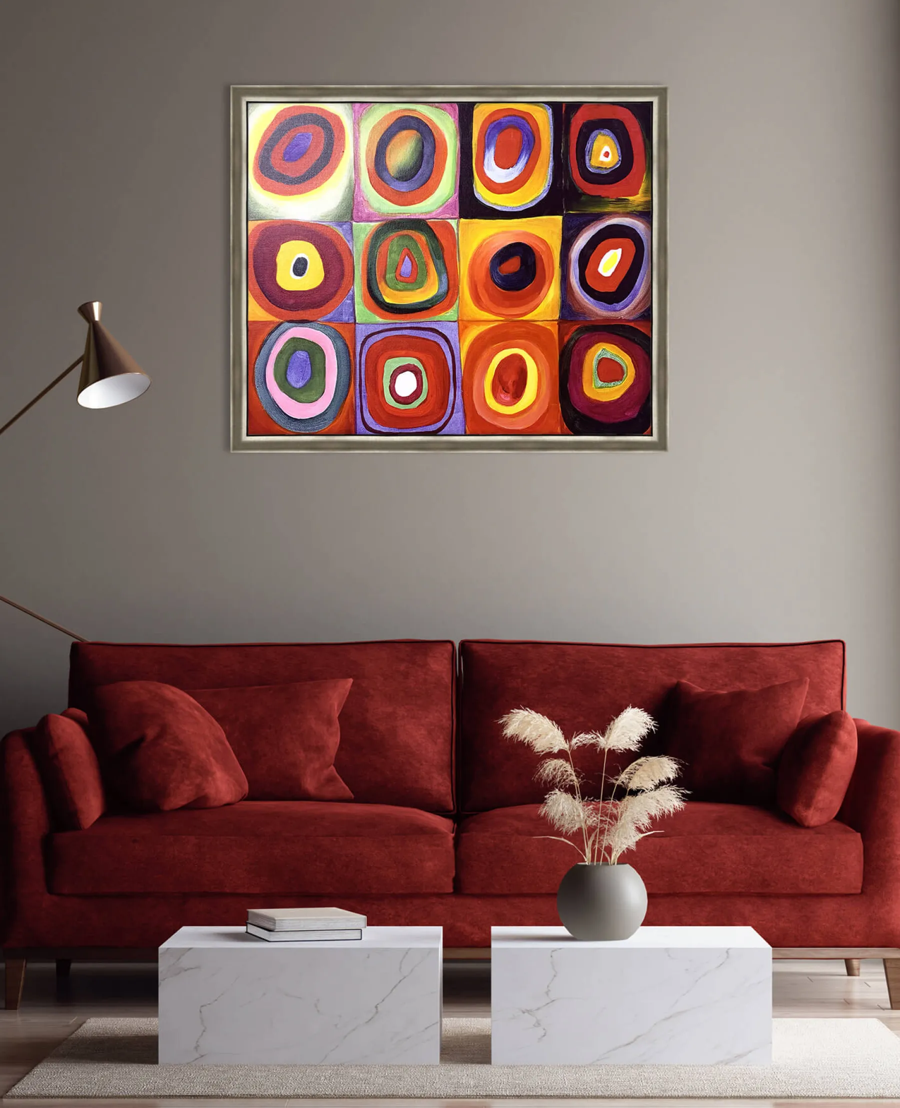 Galerie Mont Color Study, Squares with Concentric Circles - Vassily Kandinsky^ Kandinsky
