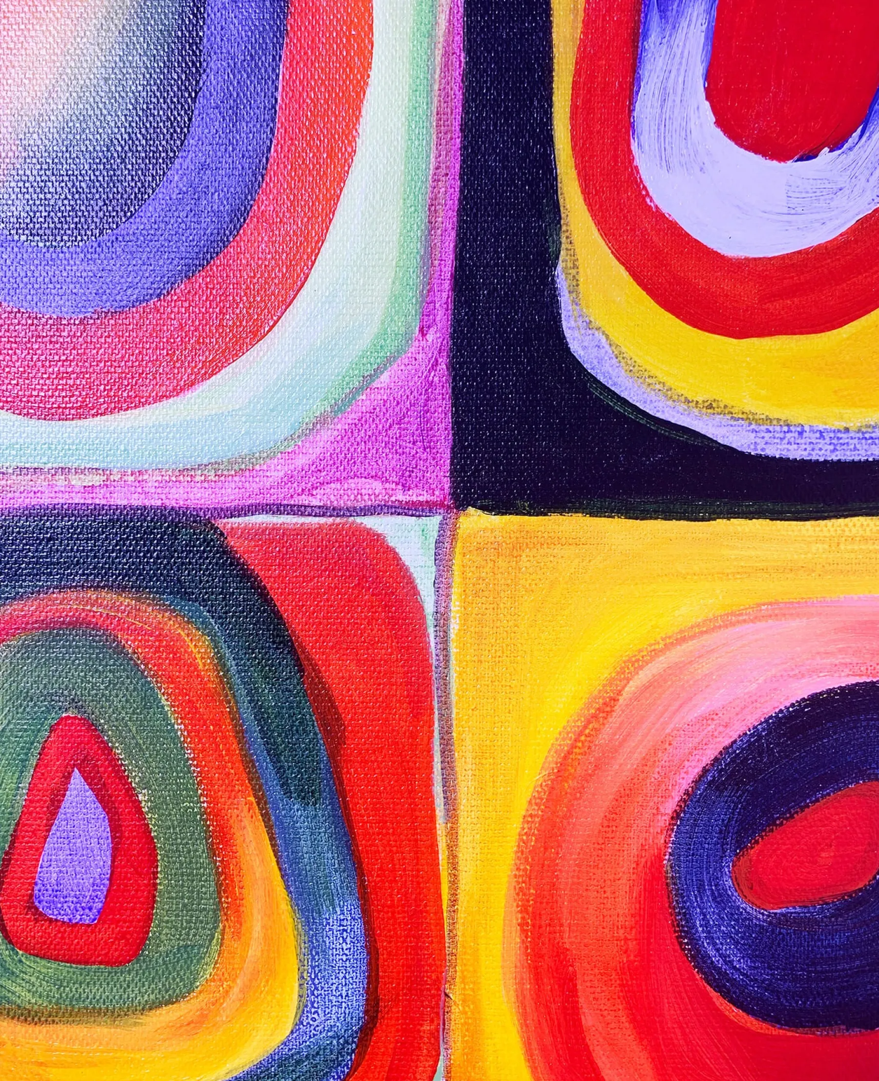 Galerie Mont Color Study, Squares with Concentric Circles - Vassily Kandinsky^ Kandinsky
