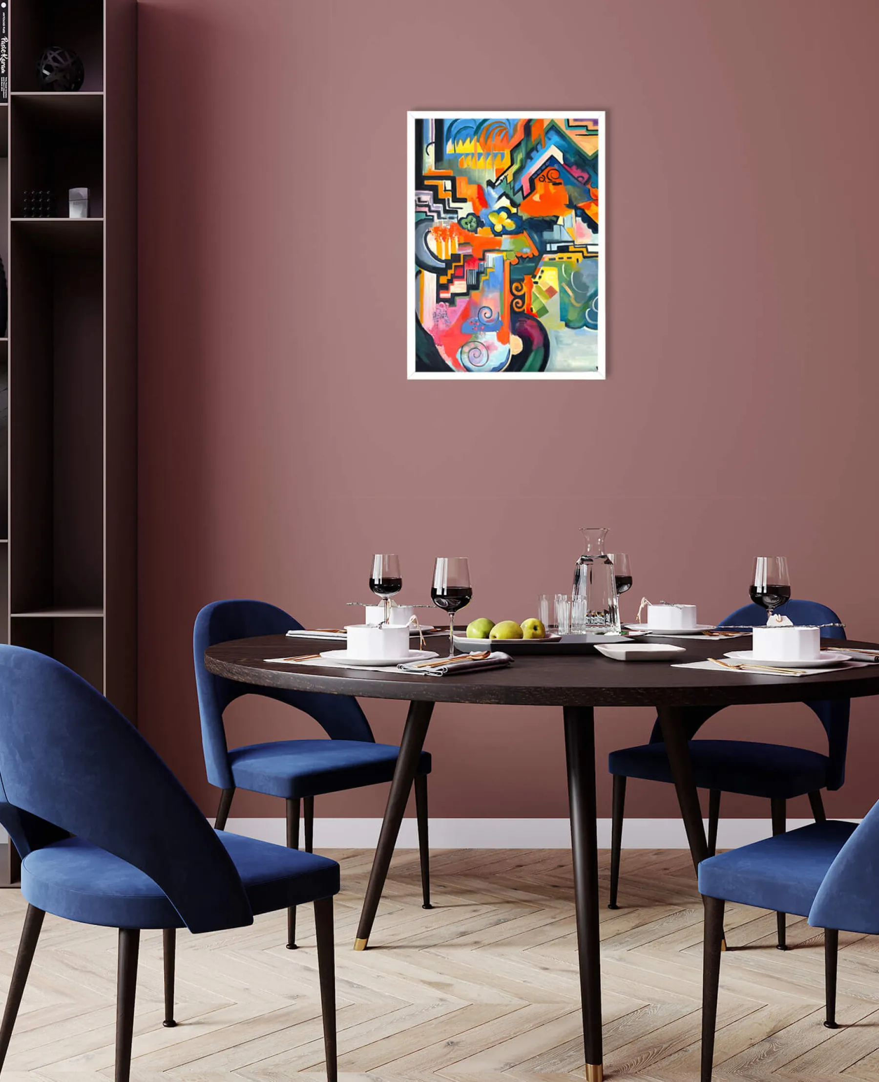 Galerie Mont Colored composition Tribute to Bach - August Macke^ Macke
