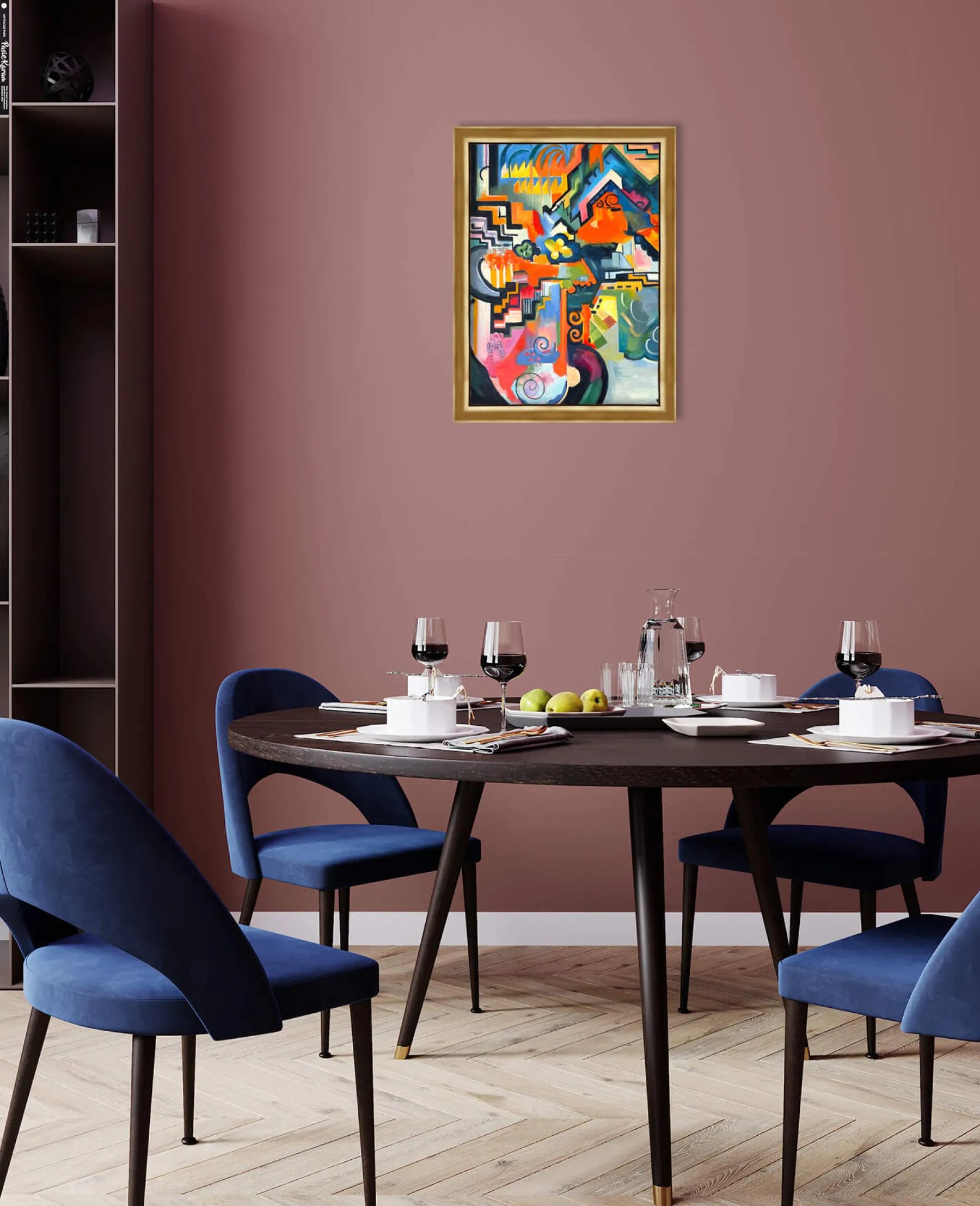 Galerie Mont Colored composition Tribute to Bach - August Macke^ Macke