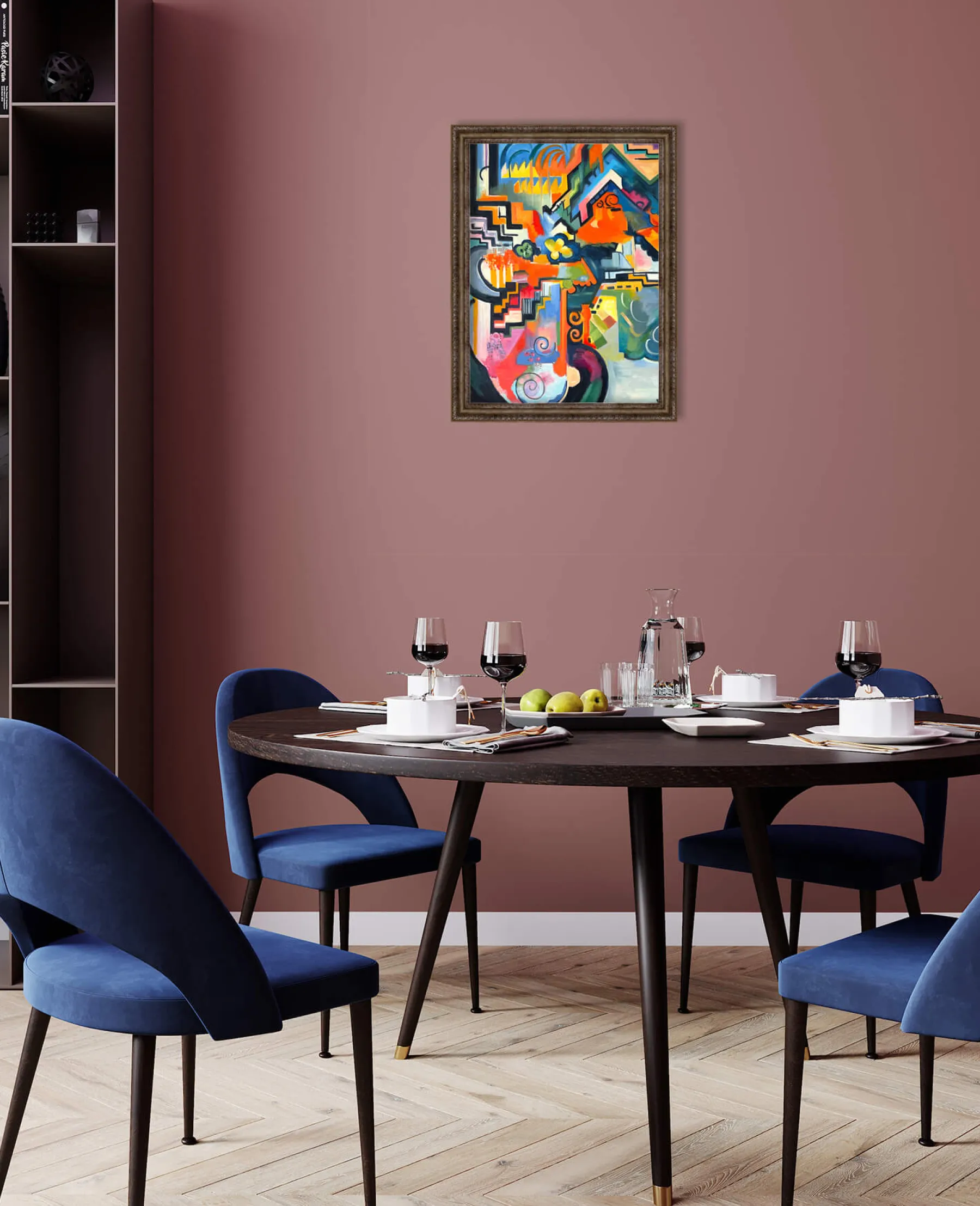 Galerie Mont Colored composition Tribute to Bach - August Macke^ Macke