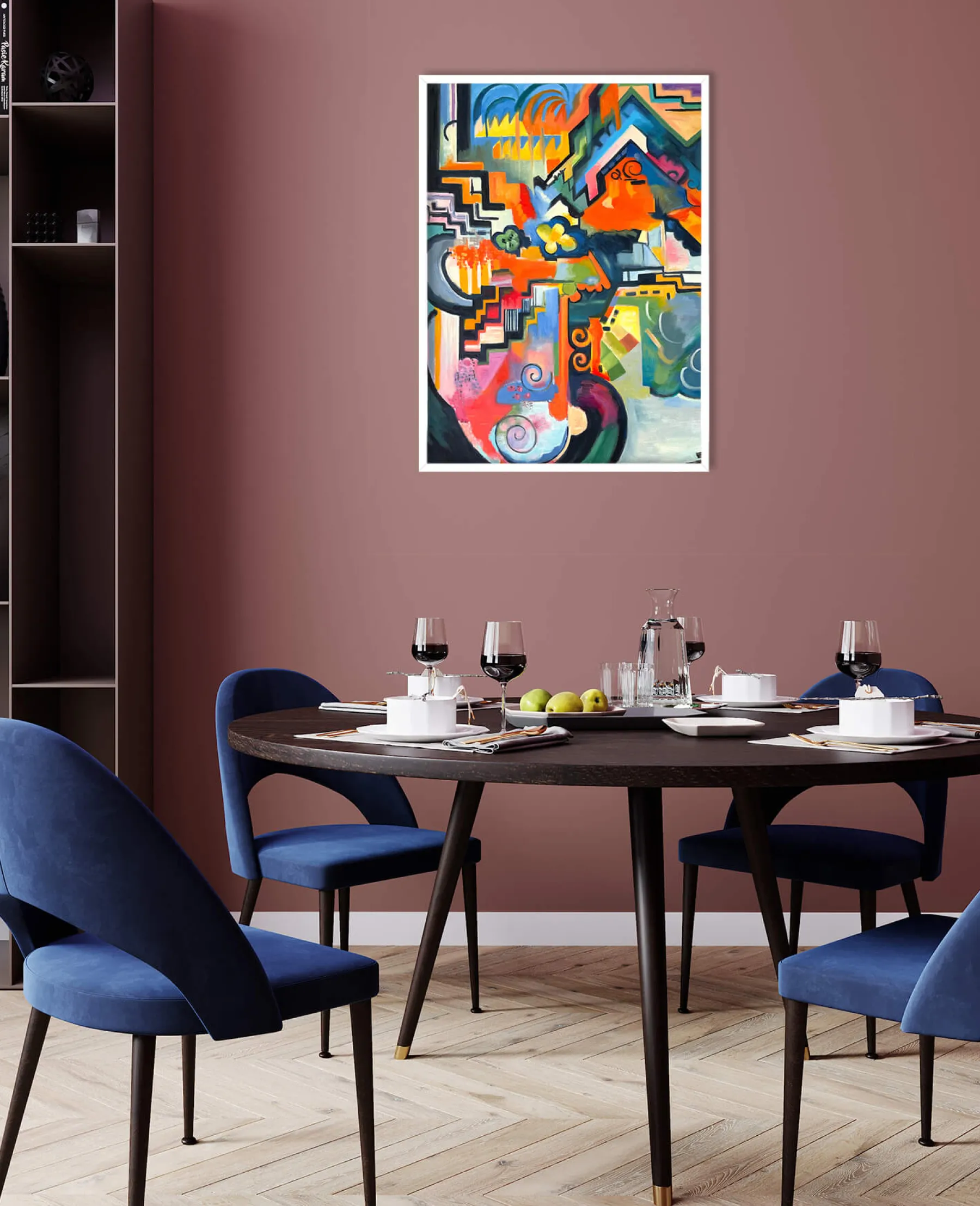 Galerie Mont Colored composition Tribute to Bach - August Macke^ Macke