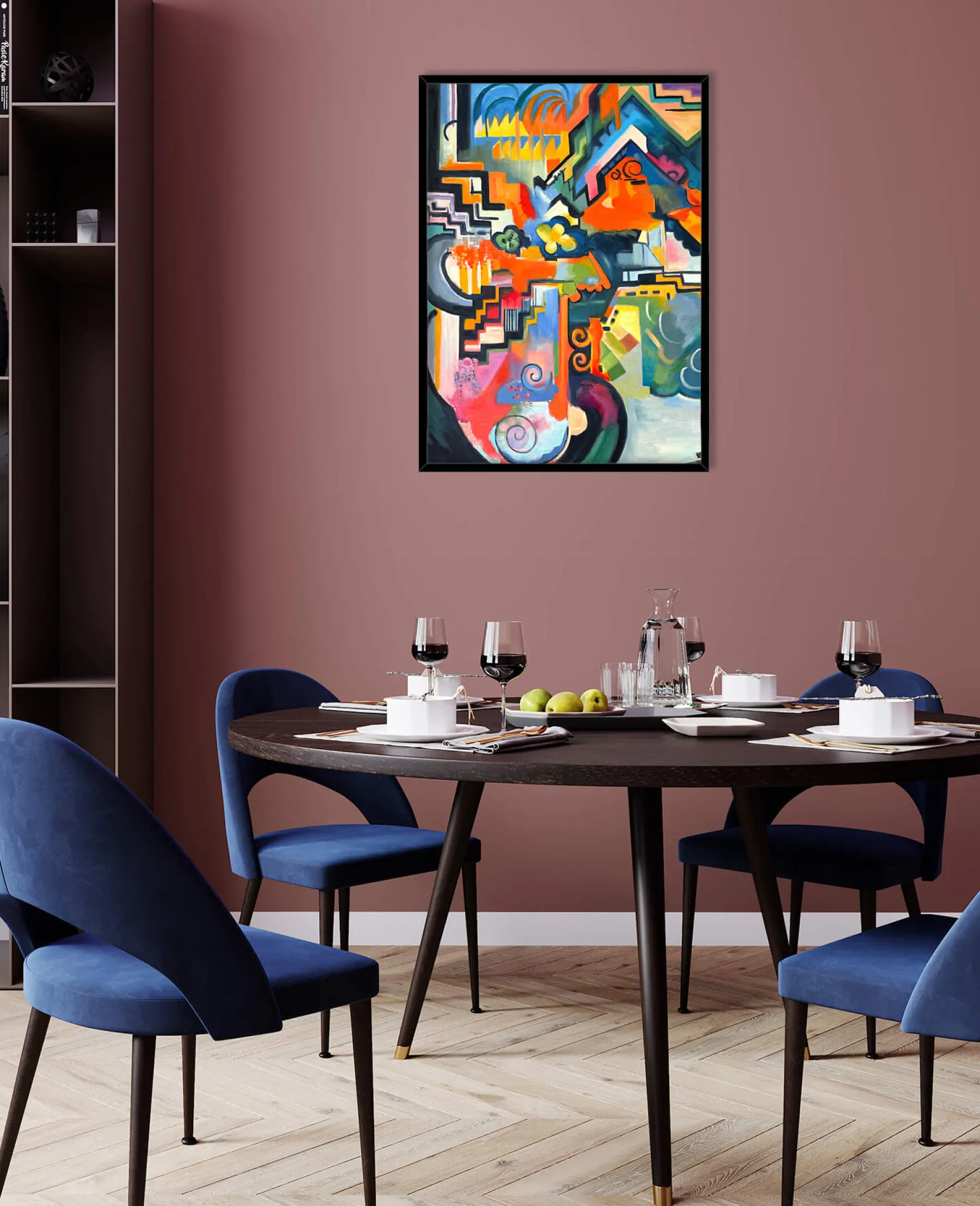 Galerie Mont Colored composition Tribute to Bach - August Macke^ Macke
