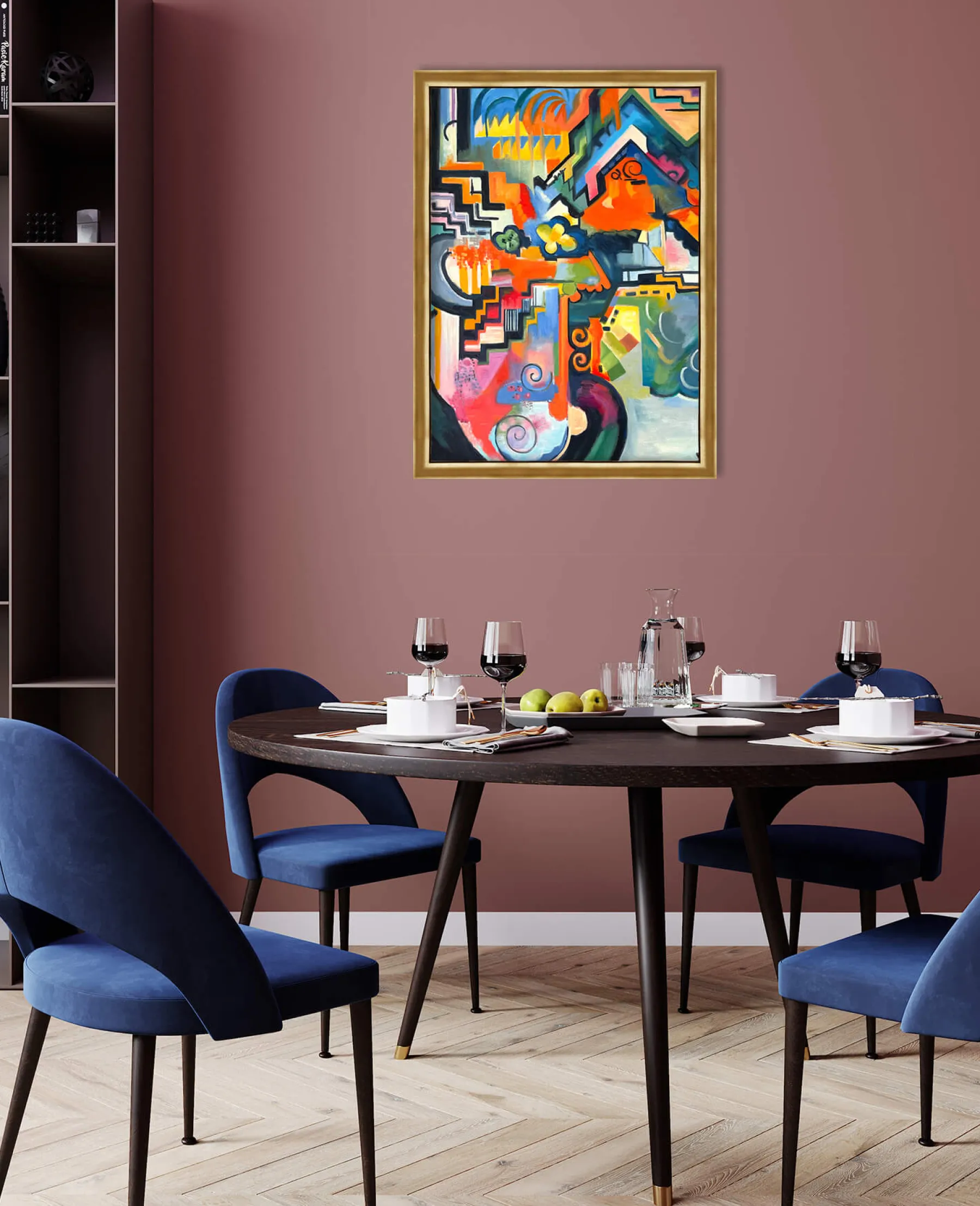Galerie Mont Colored composition Tribute to Bach - August Macke^ Macke