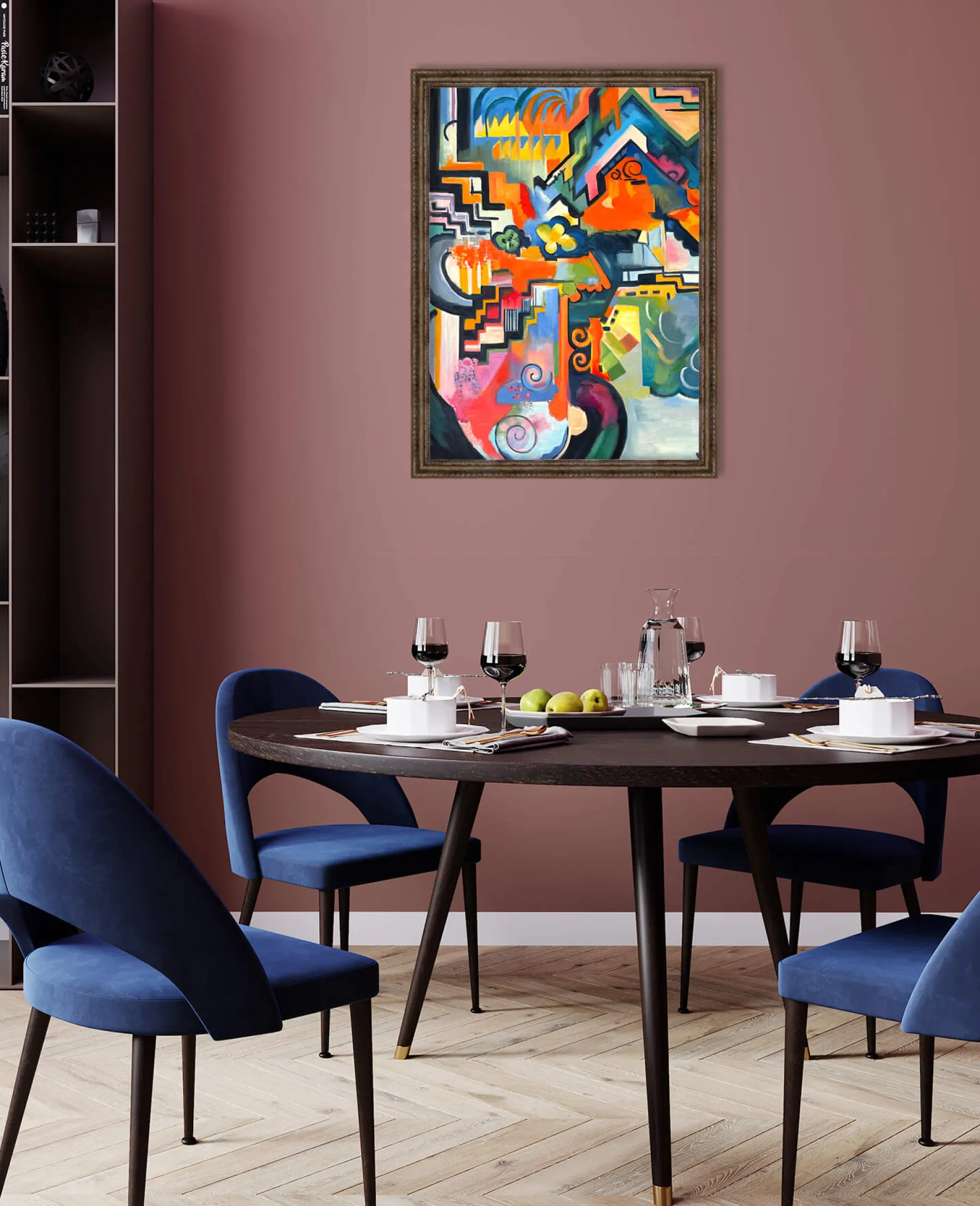 Galerie Mont Colored composition Tribute to Bach - August Macke^ Macke