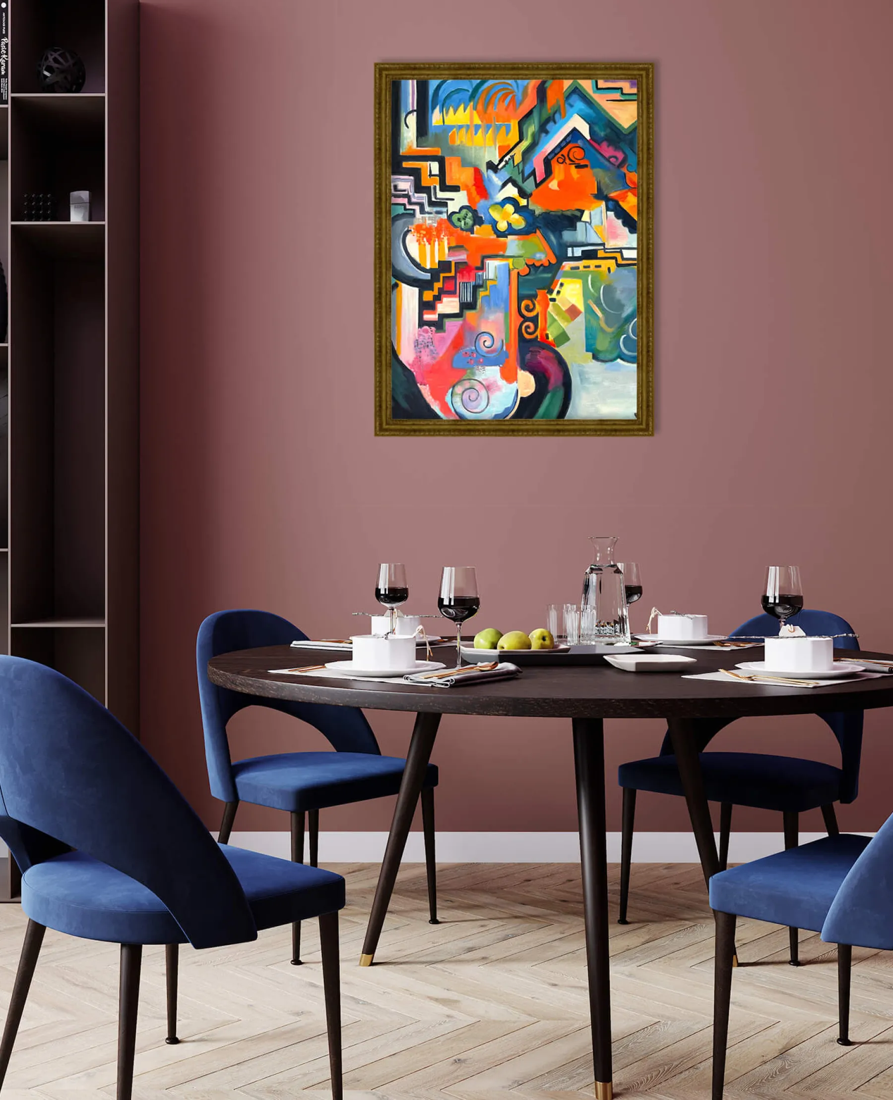 Galerie Mont Colored composition Tribute to Bach - August Macke^ Macke