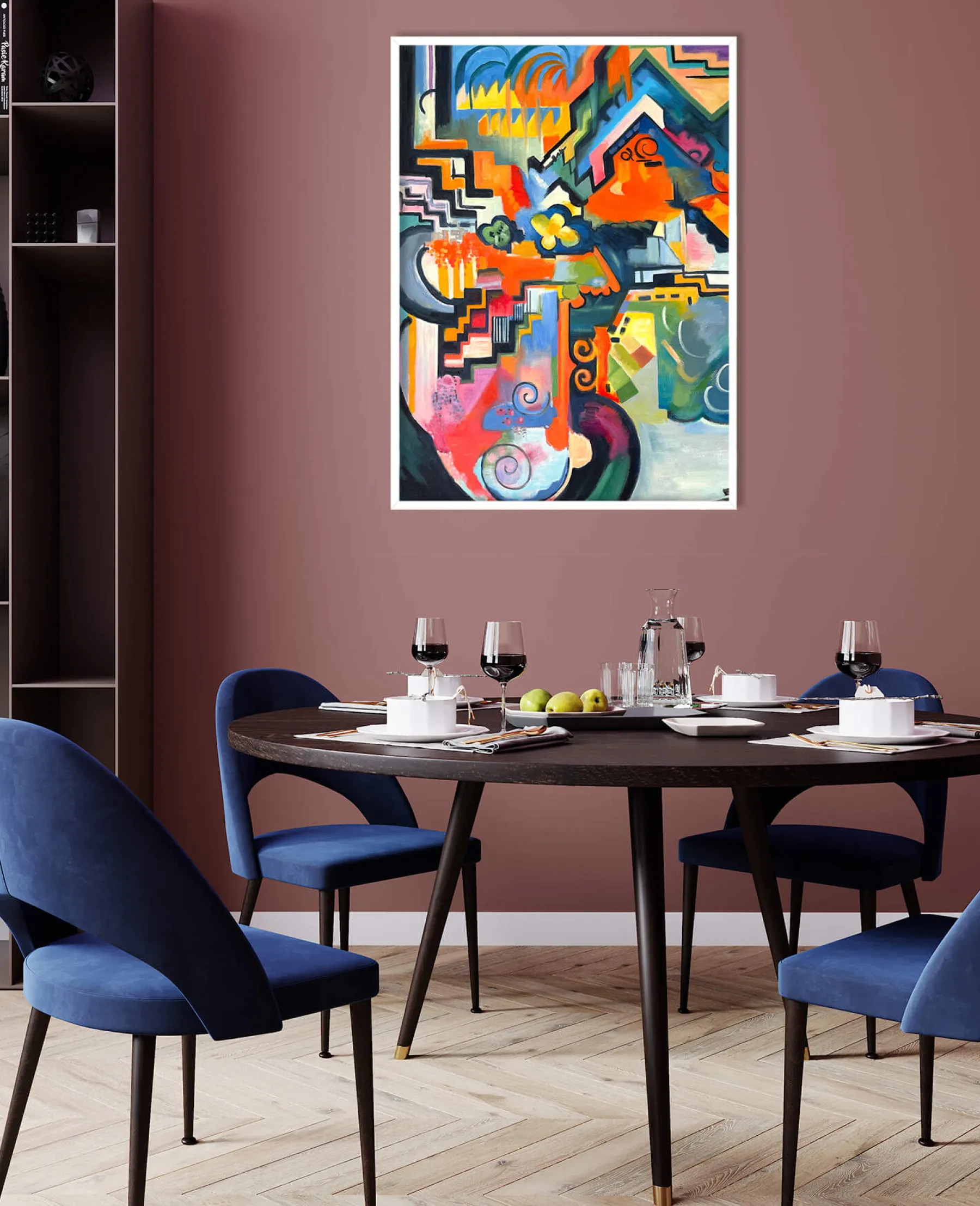 Galerie Mont Colored composition Tribute to Bach - August Macke^ Macke