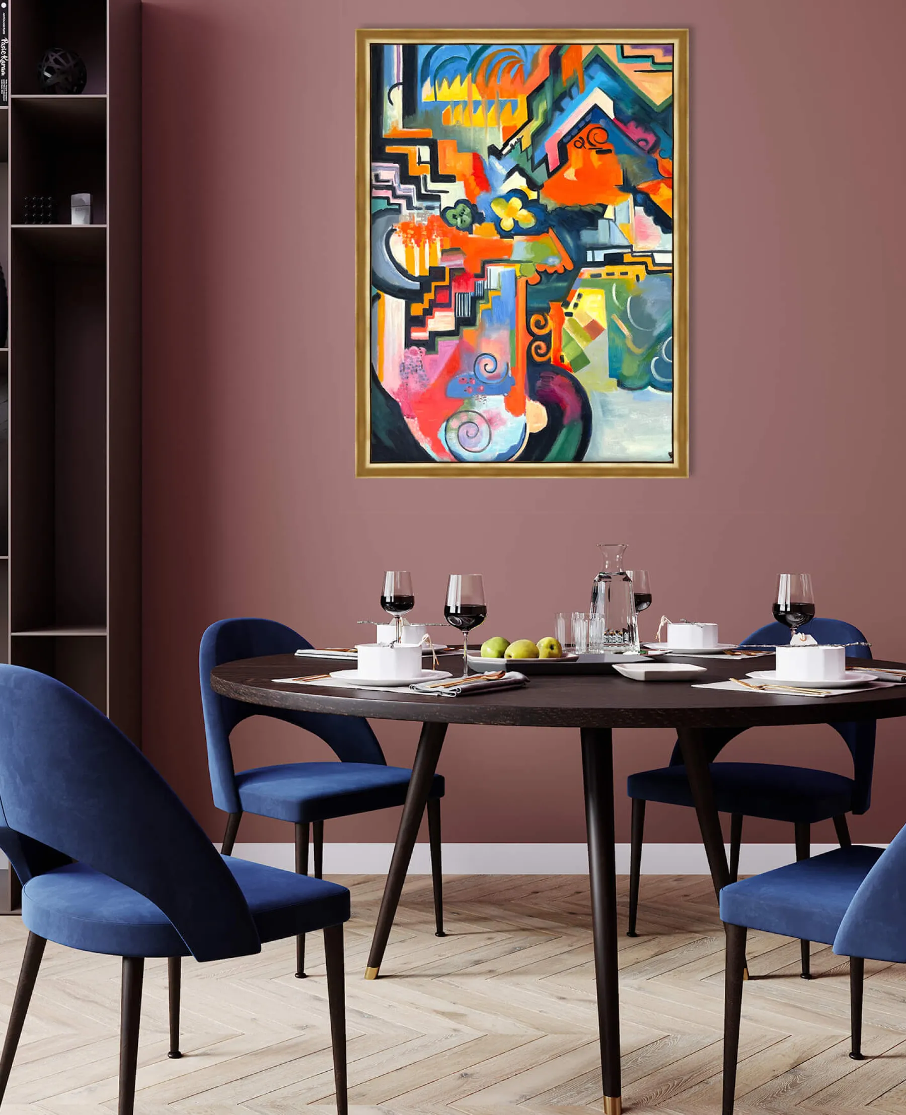 Galerie Mont Colored composition Tribute to Bach - August Macke^ Macke