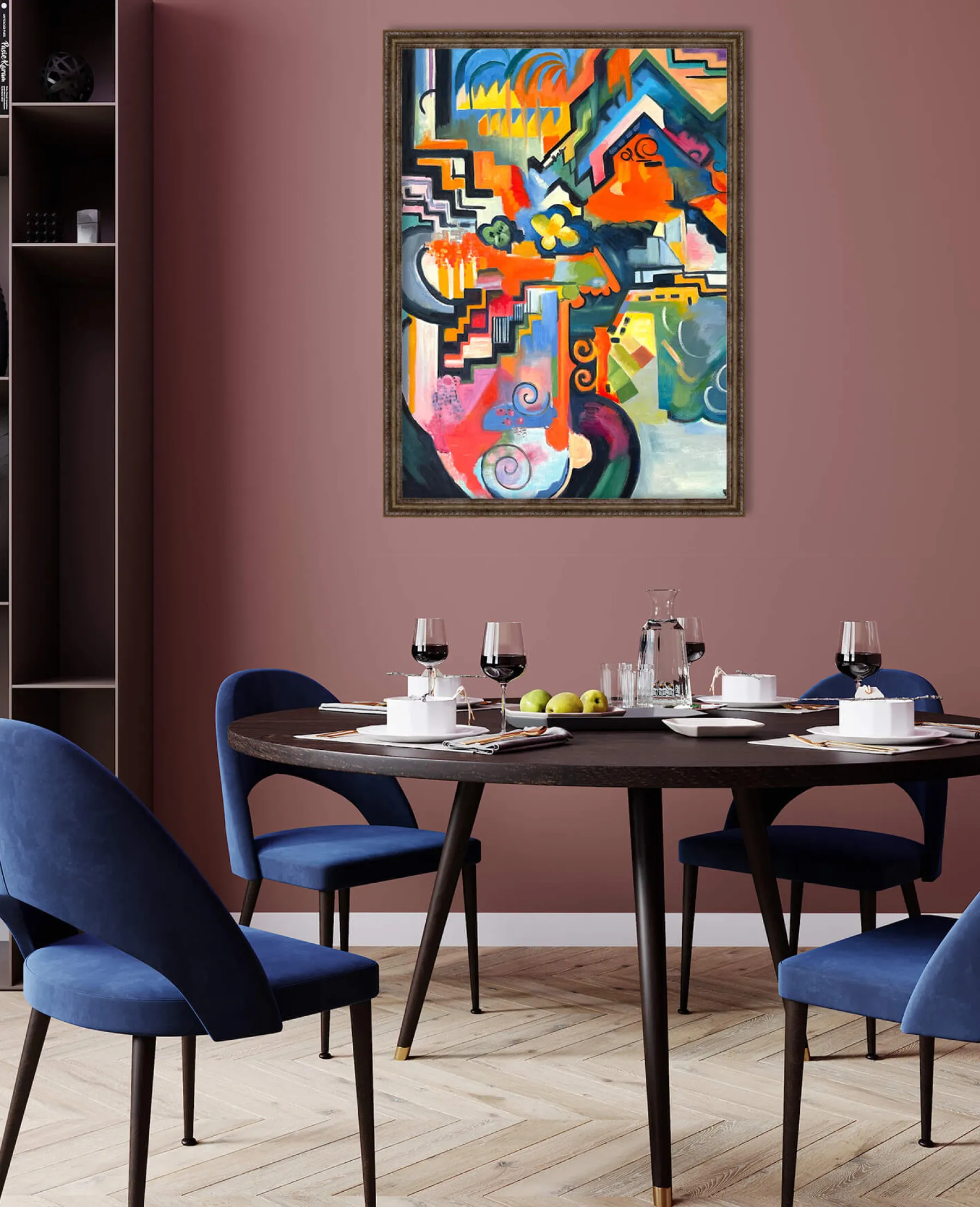 Galerie Mont Colored composition Tribute to Bach - August Macke^ Macke