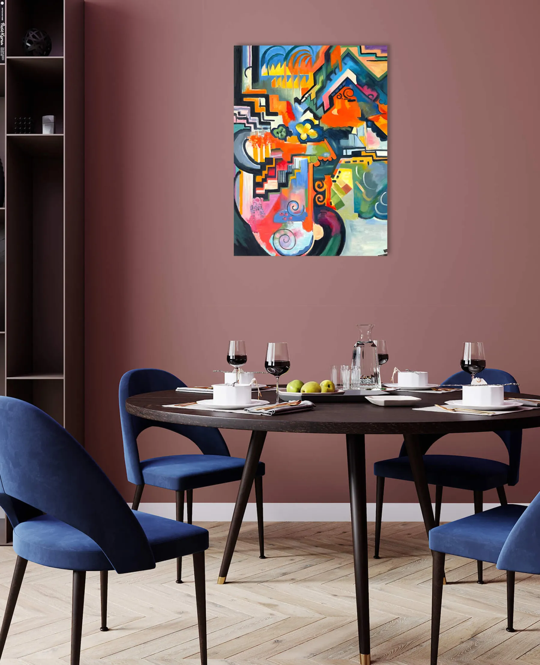 Galerie Mont Colored composition Tribute to Bach - August Macke^ Macke