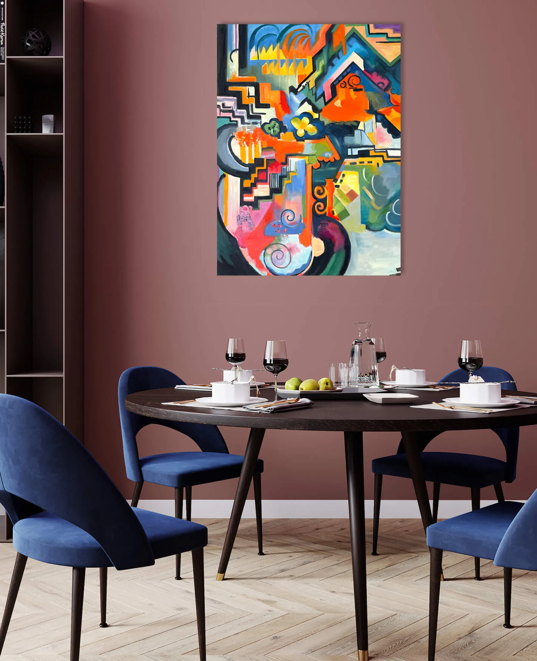Galerie Mont Colored composition Tribute to Bach - August Macke^ Macke