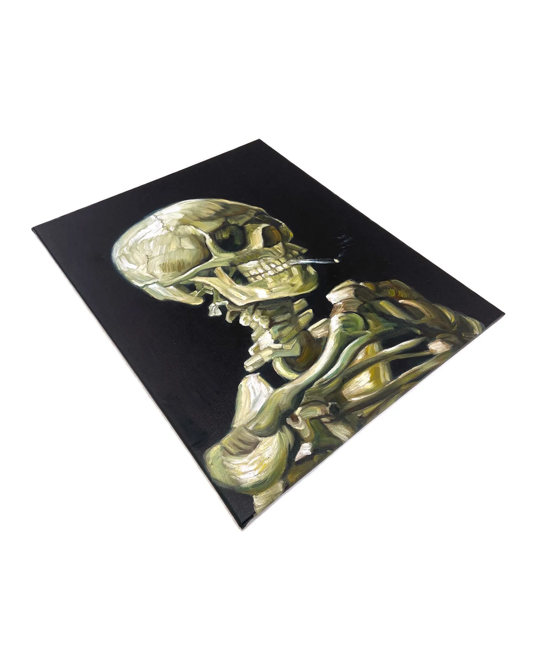 Galerie Mont Head of a Skeleton with a Burning Cigarette - Vincent Van Gogh^ Van Gogh
