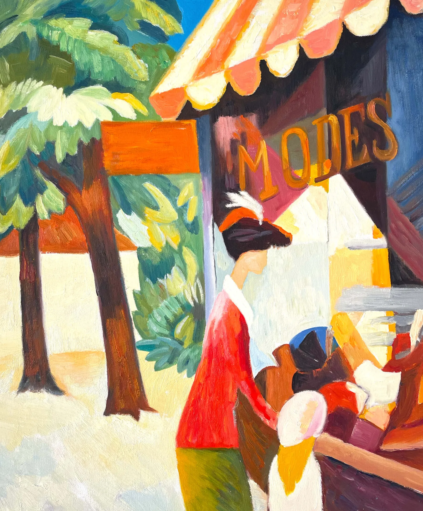 Galerie Mont In Front of the Hat Shop - August Macke^ Macke