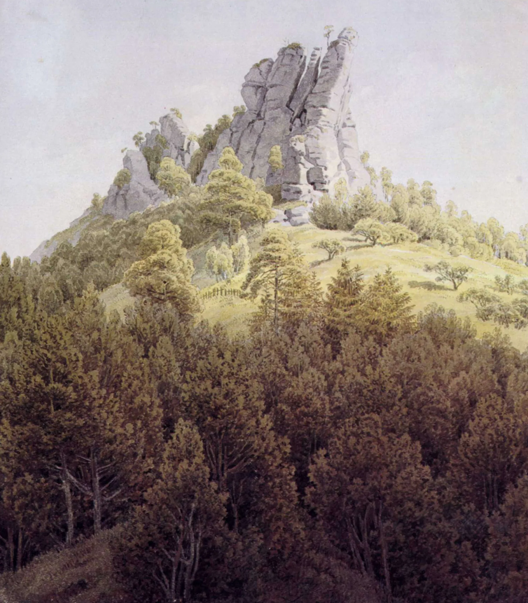 Galerie Mont The Feldstein near Rathen on the Elbe - Caspar David Friedrich^ Friedrich